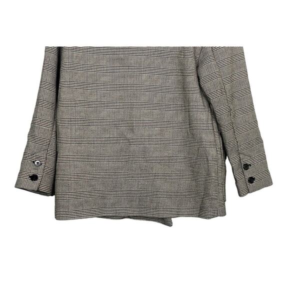 ZARA Oversized Double Breast Suit Jacket Sport Coat Blazer Pockets S / M Plaid - Picture 9 of 15